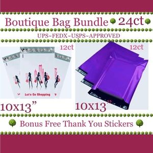 24ct  10x13” Poly Mailer Bag Bundle⭐️🆕⭐️
⭐️BONUS⭐️Free Thank You Stickers